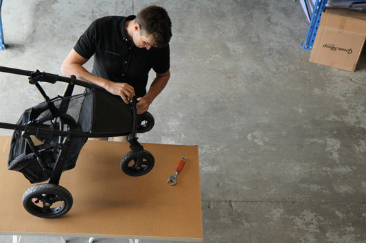 Mark Edwards inspects and designs baby prams