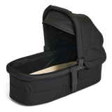 Black baby Carry Cot 3 on a white background with a beige cushion