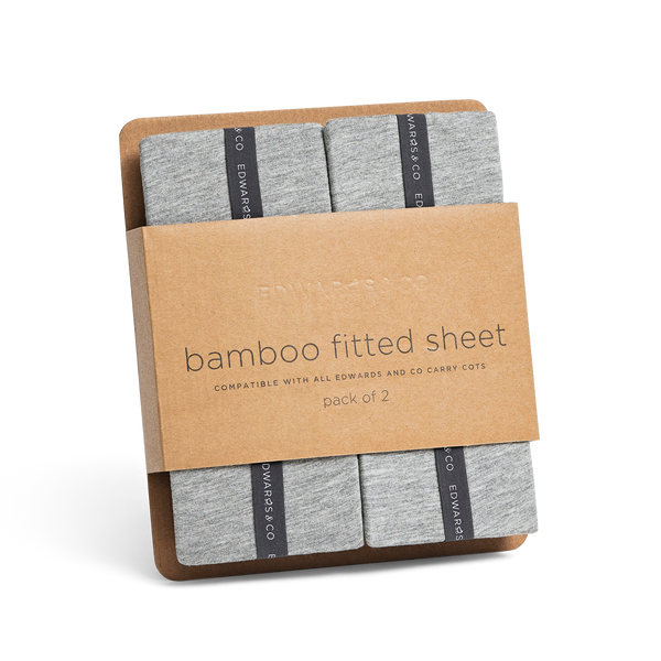 Cozy and Soft Bamboo Carry Cot Fitted Sheets 2pc A Dreamy Bed for Baby Edwards Co Australia