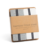Bamboo Carry Cot Fitted Sheets (2pcs) - Grey Marle & Natural